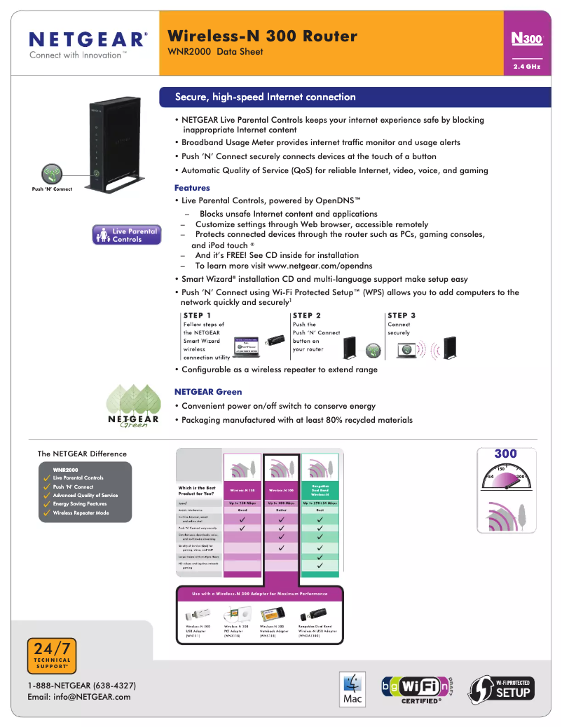 Image de la première page du manuel de l'appareil WNR2000v2