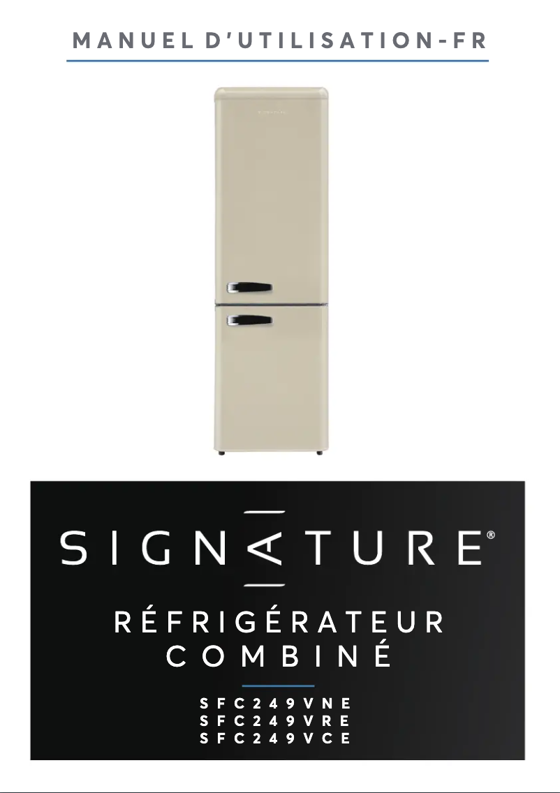 Page n°1 - Manuel utilisateur Signature SFC249VCE