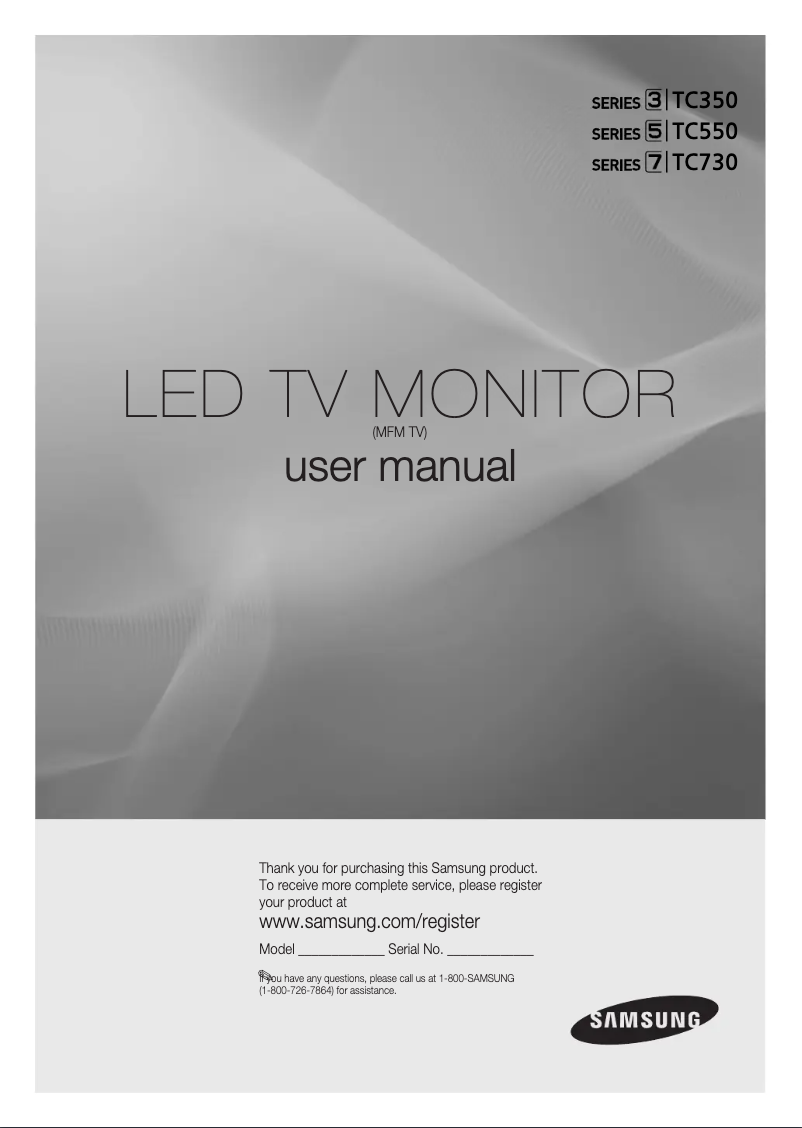Page 1 de la notice Manuel utilisateur Samsung SyncMaster LT24C550NH