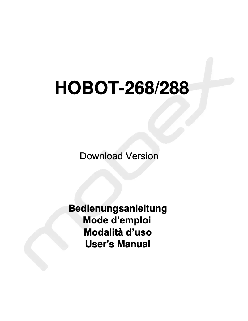 Image de la première page du manuel de l'appareil 288