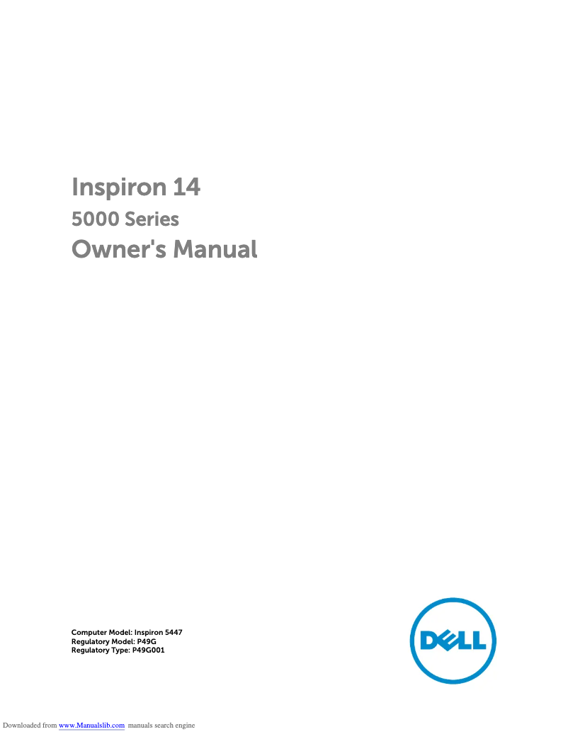 Image de la première page du manuel de l'appareil Inspiron 14 5447