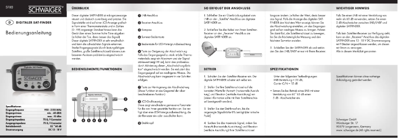 Image de la première page du manuel de l'appareil SF80