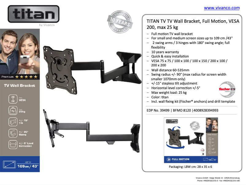 Page n°1 - Manuel utilisateur Titan BFMO 8120