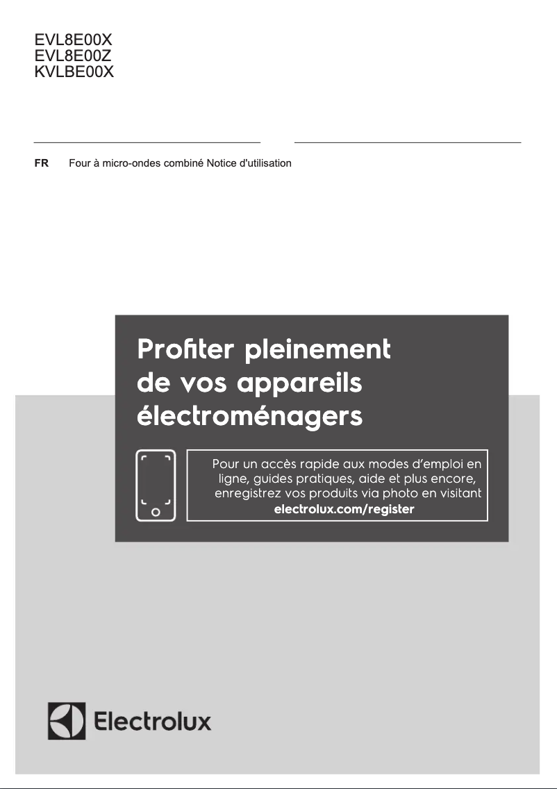 Page n°1 - Manuel utilisateur Electrolux KVLBE00X