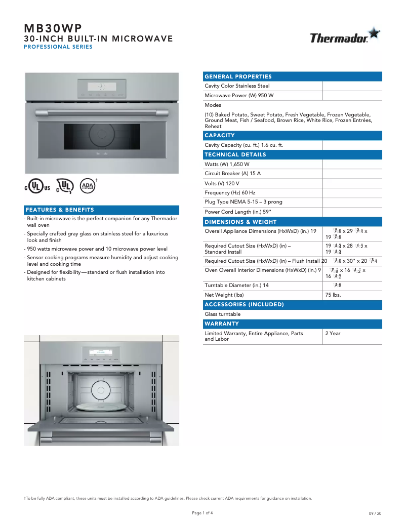 Image de la première page du manuel de l'appareil MB30WP