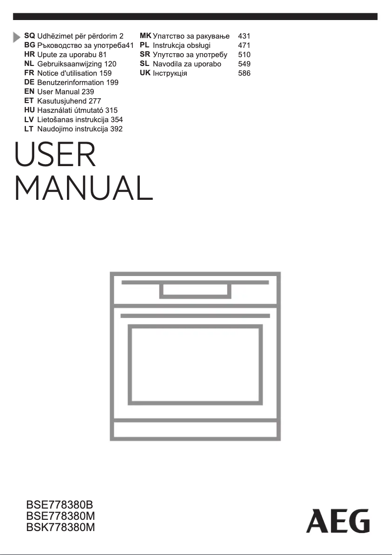 Página 1 del manual Manual de usuario AEG BSK778380M