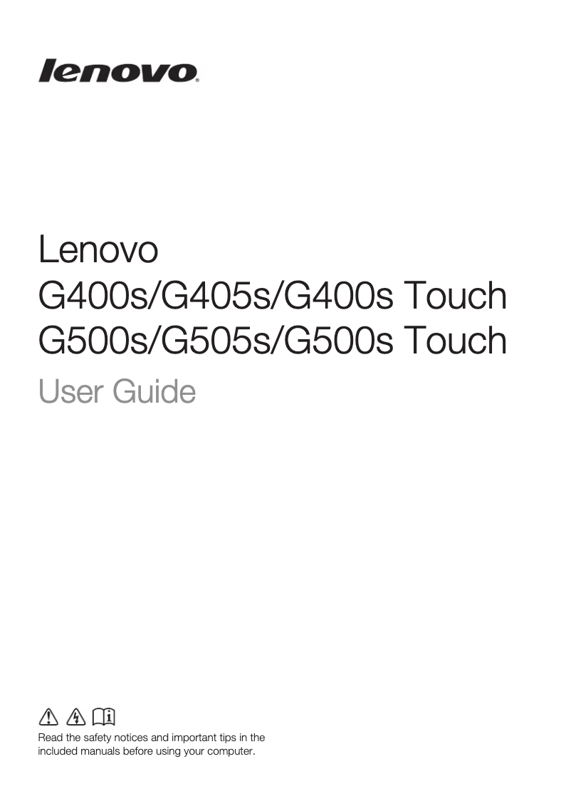 Page n°1 - Manuel utilisateur Lenovo IdeaPad G500s
