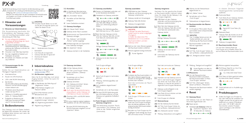 Page n°1 - Manuel utilisateur Pyrexx PX-iP