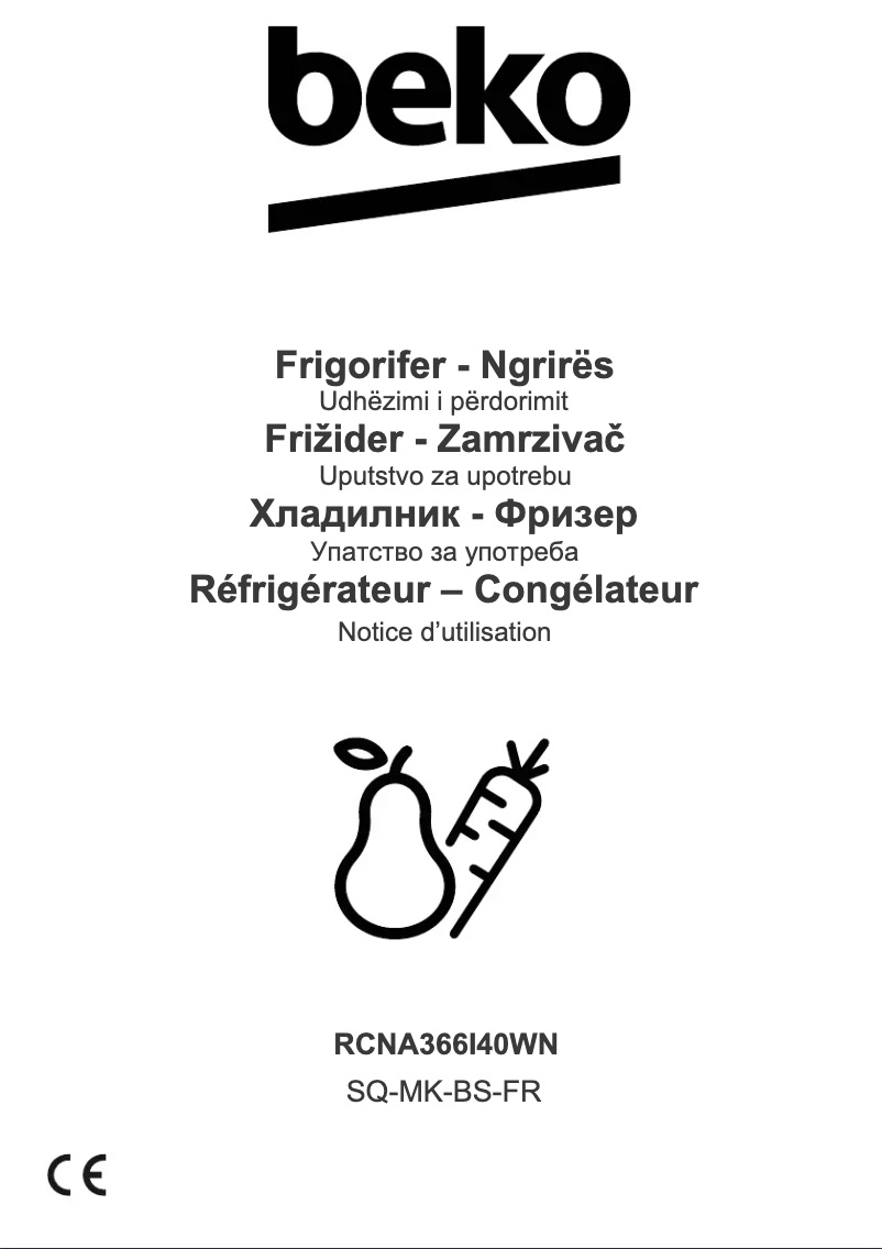 Image de la première page du manuel de l'appareil RCNA366I40WN