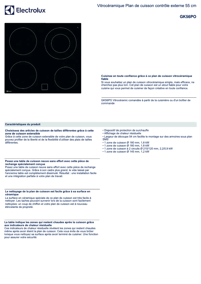 Image de la première page du manuel de l'appareil GK56PO