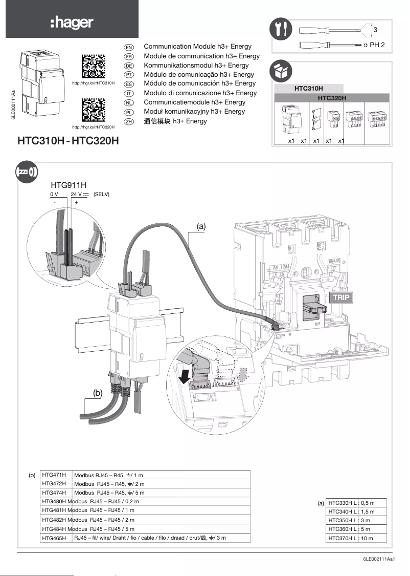 Page 1 de la notice Manuel utilisateur Hager HTG465H