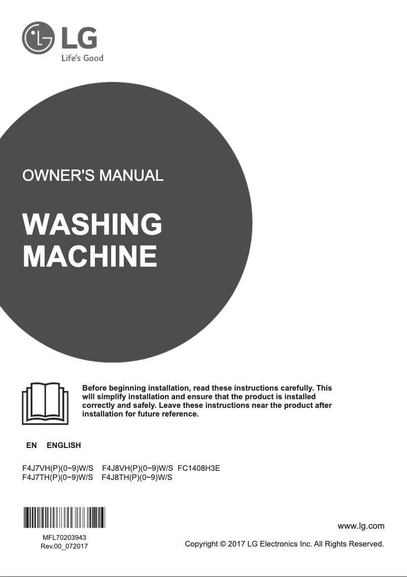 Page 1 de la notice Manuel utilisateur LG FC1408H3E