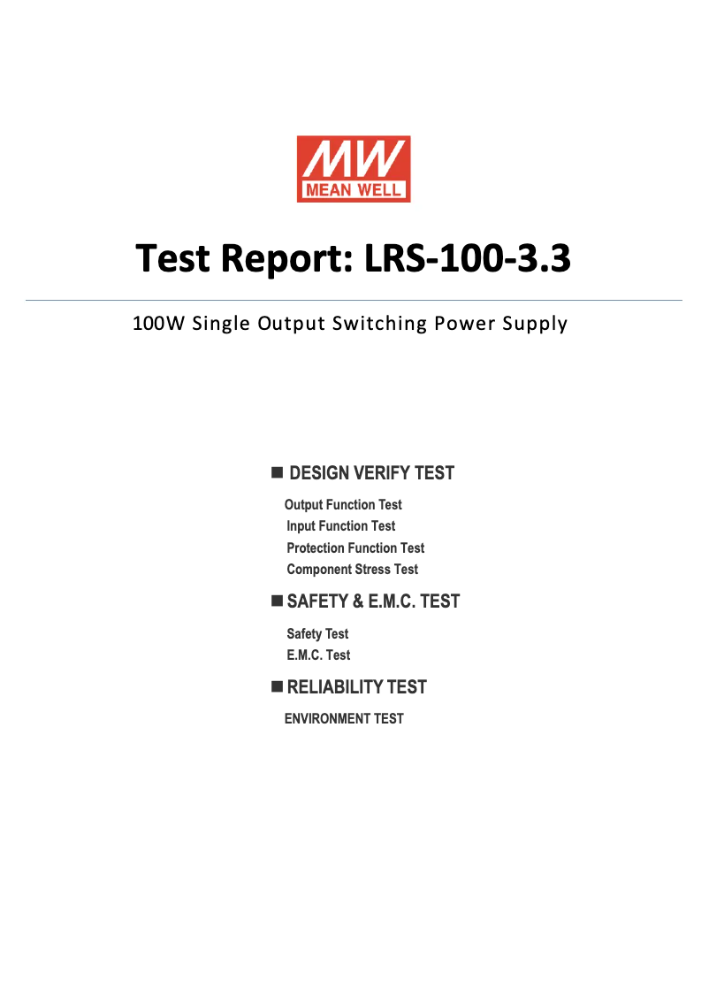 Image de la première page du manuel de l'appareil LRS-100-3.3