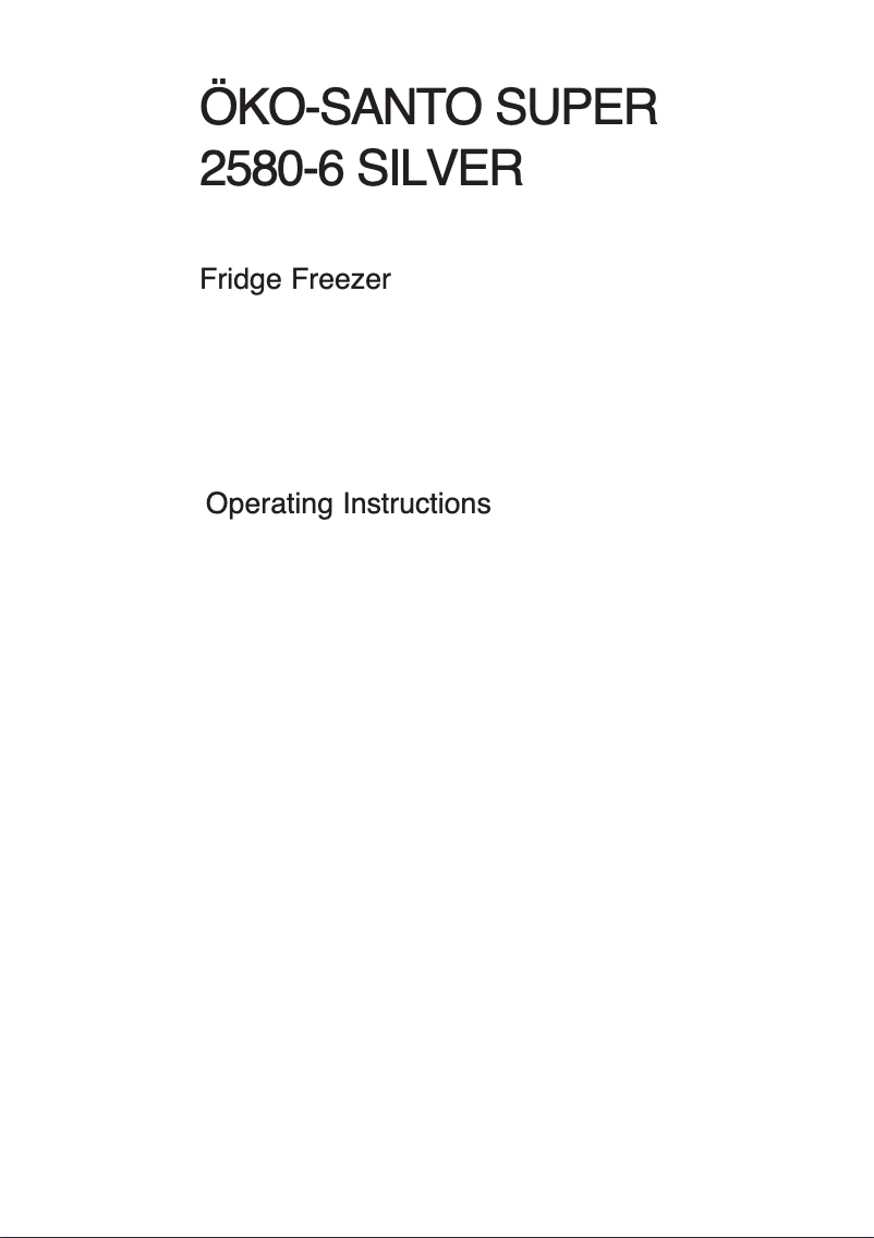 Página 1 del manual Manual de usuario AEG Santo 2580-6KG