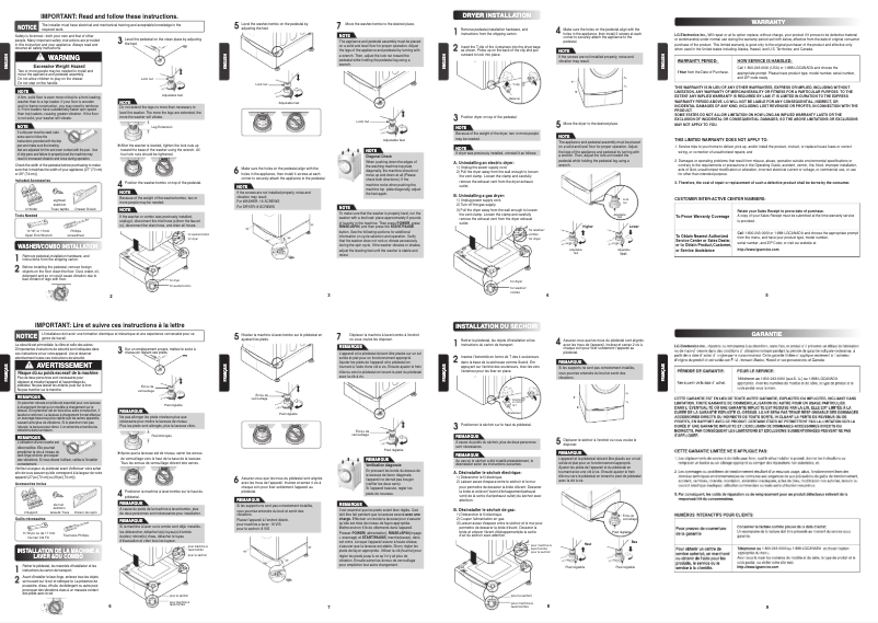 Page n°1 - Manuel utilisateur LG WDP5B