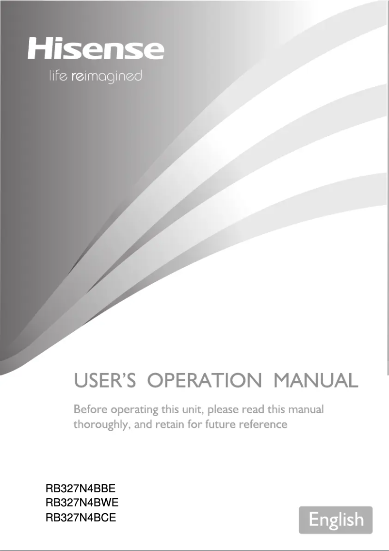 Page 1 de la notice Manuel utilisateur Hisense RB327N4BCE