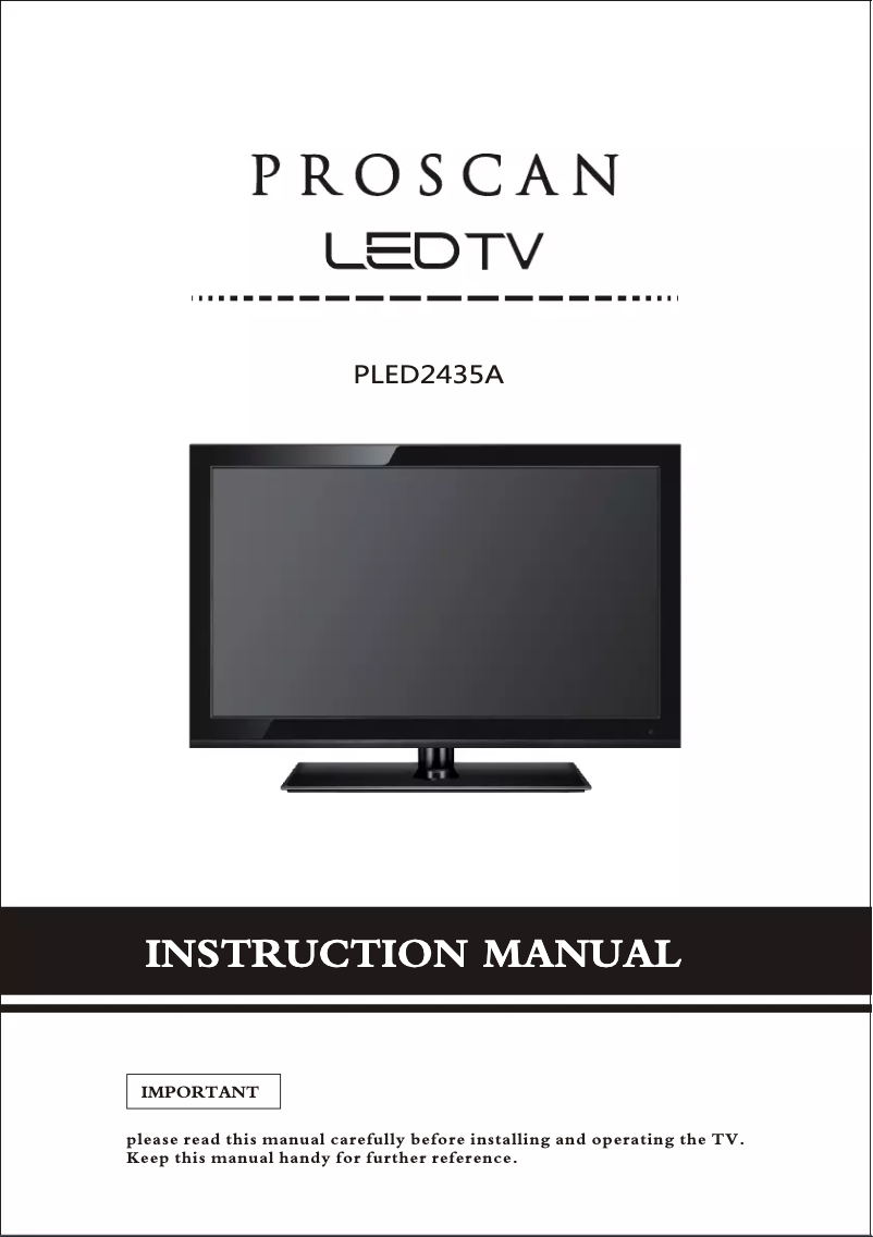 Page n°1 - Manuel utilisateur Proscan PLED2435A