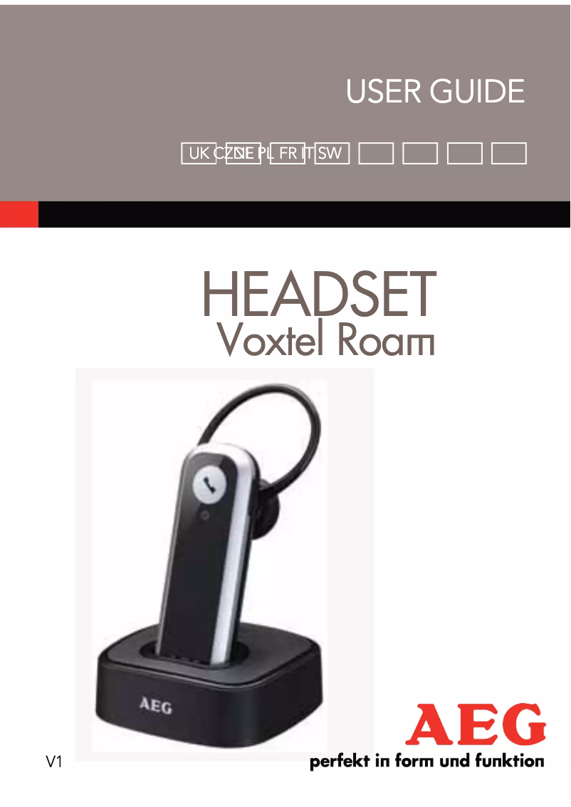 Imagen de la primera página del manual del dispositivo VOXTEL ROAM