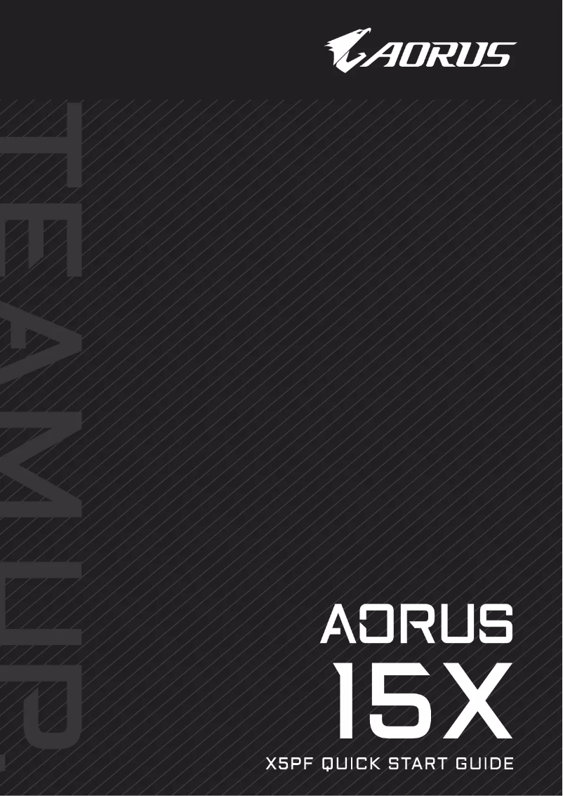 Imagen de la primera página del manual del dispositivo AORUS 15X