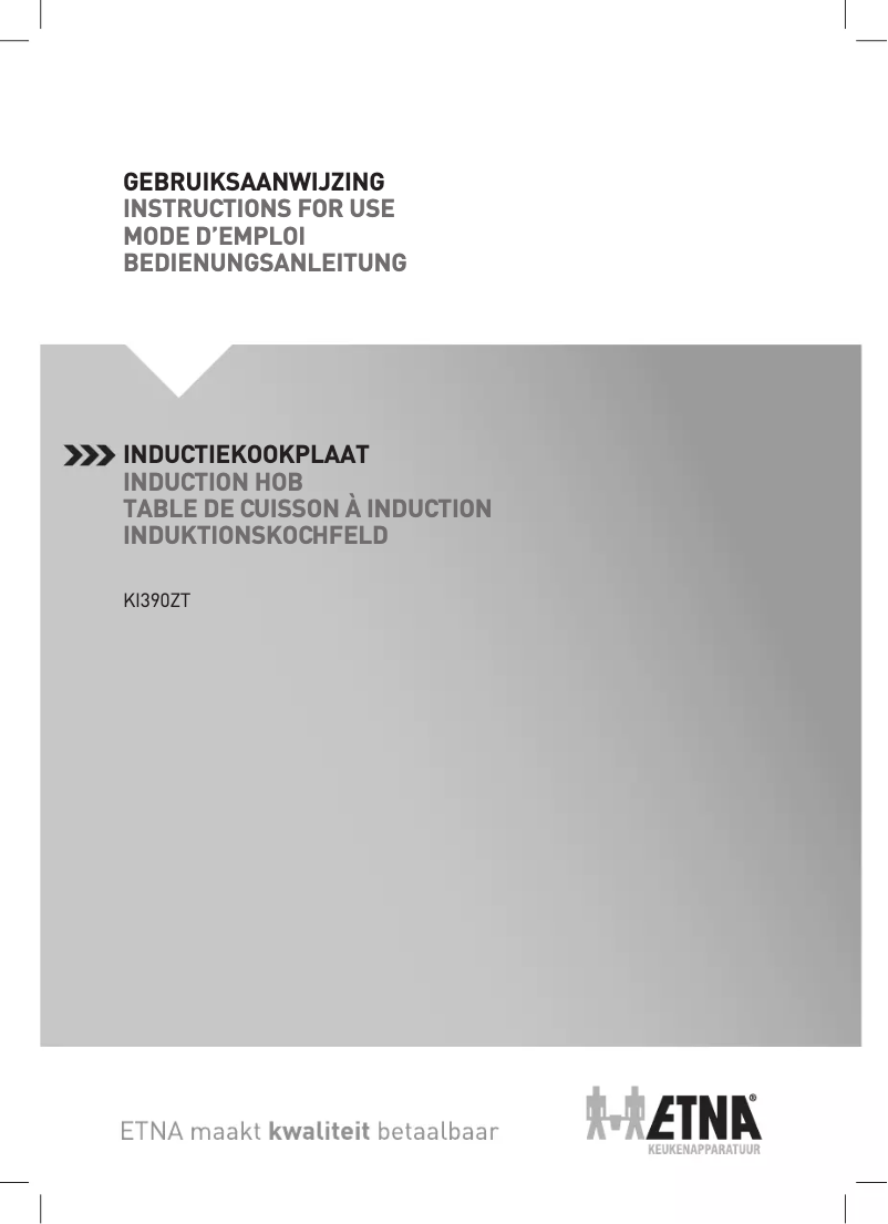 Image de la première page du manuel de l'appareil KI390ZT