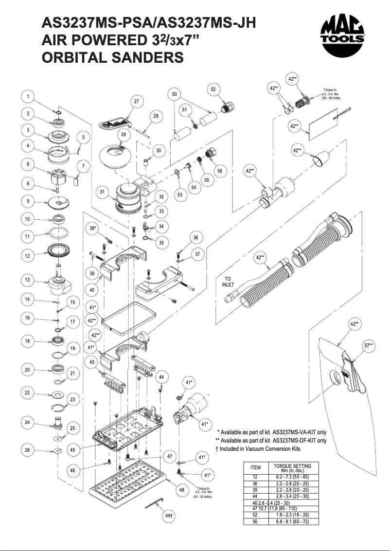 Page n°1 - Manuel utilisateur Mac Tools AS3237MS-PSA