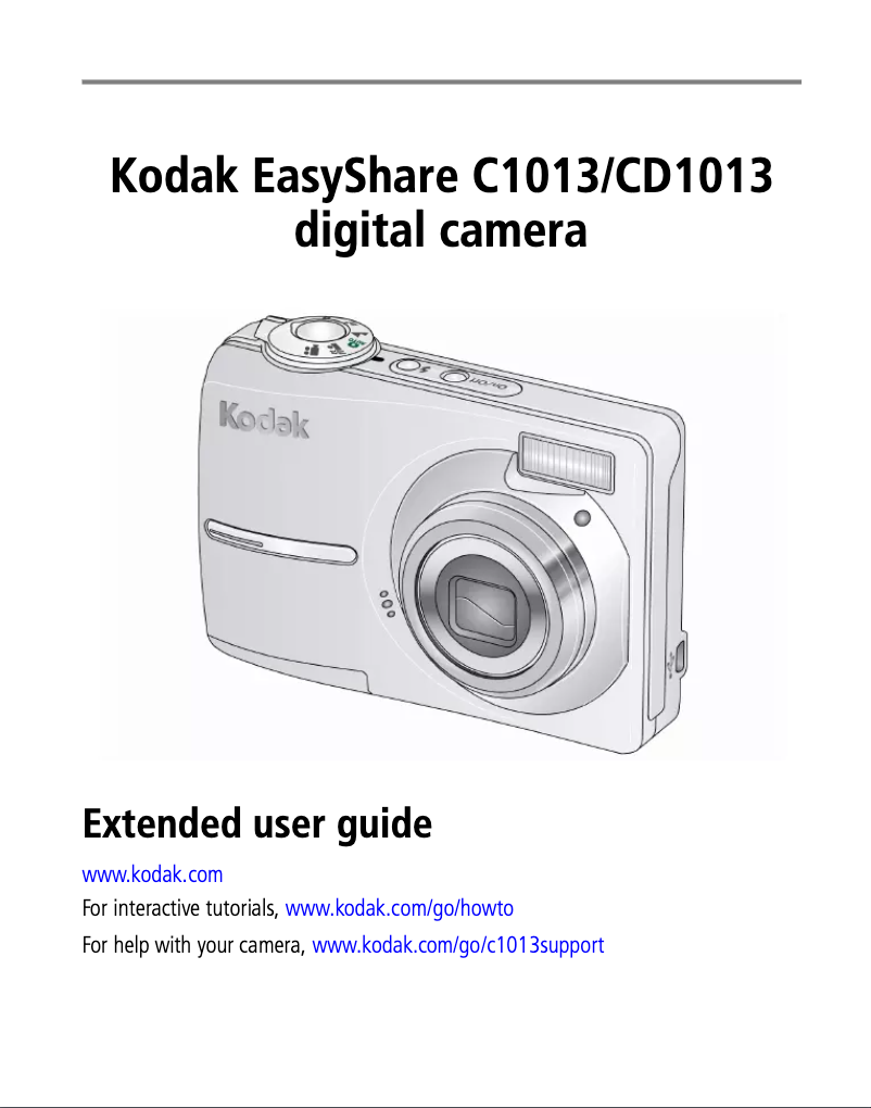 Page n°1 - Manuel utilisateur Kodak EasyShare C1013