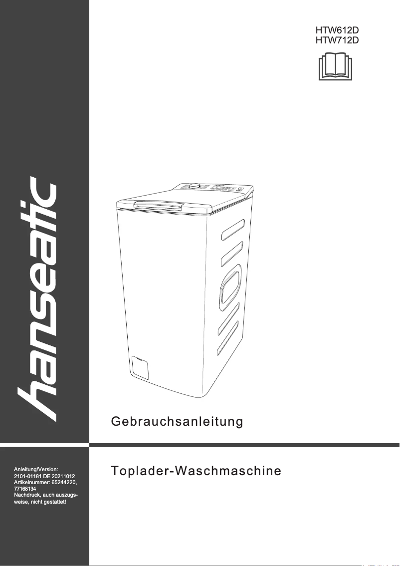 Page n°1 - Manuel utilisateur Hanseatic HTW712D