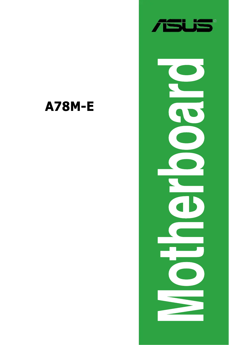 Image de la première page du manuel de l'appareil A78M-E