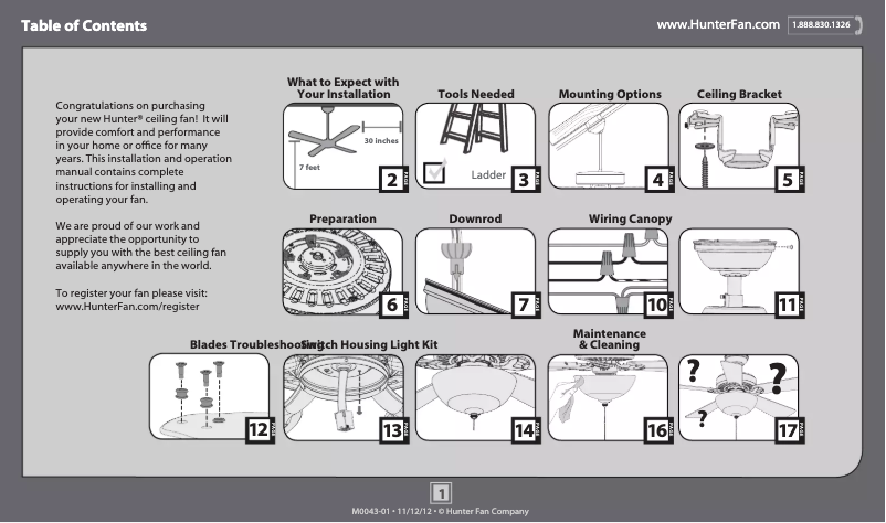 Página 1 del manual Manual de usuario Hunter Banyan 53176