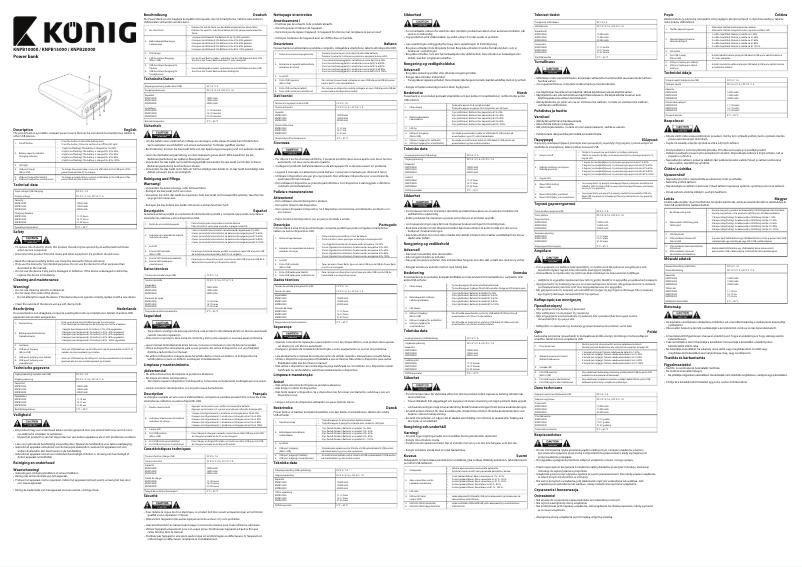 Page n°1 - Manuel utilisateur Konig KNPB15000