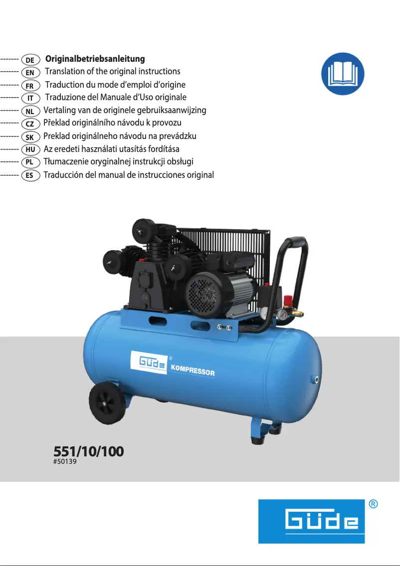 Image de la première page du manuel de l'appareil 551/10/100