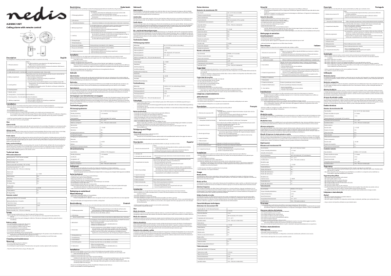 Page 1 de la notice Manuel utilisateur Nedis ALRMMC10WT