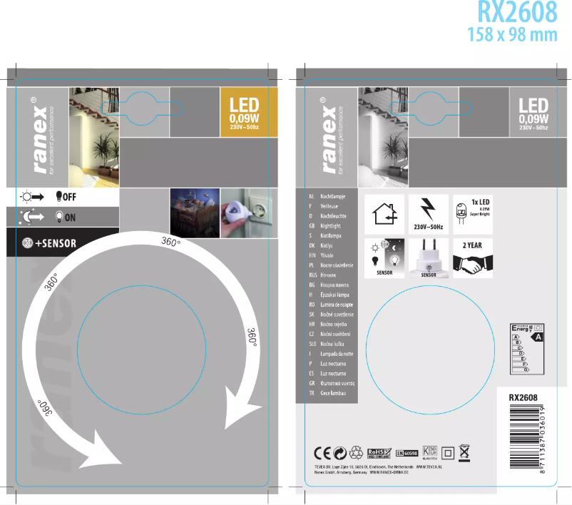 Page 1 de la notice Manuel utilisateur Ranex RX2608