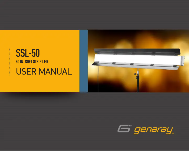 Page n°1 - Manuel utilisateur Genaray SSL-50