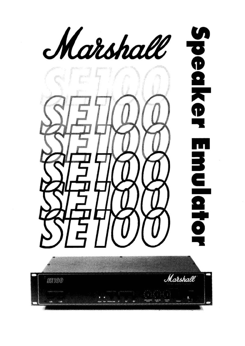 Página 1 del manual Manual de usuario Marshall SE100