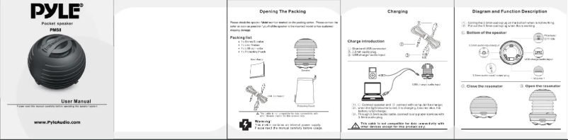 Image de la première page du manuel de l'appareil PMS8R