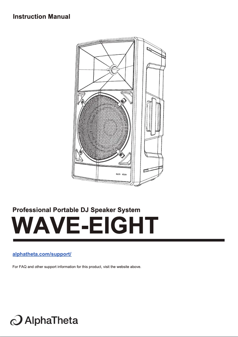 Page n°1 - Manuel utilisateur AlphaTheta Wave-Eight
