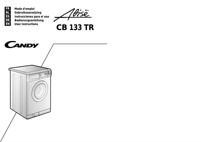 Page n°1 - Manuel utilisateur Candy ALISE CB 133 TR