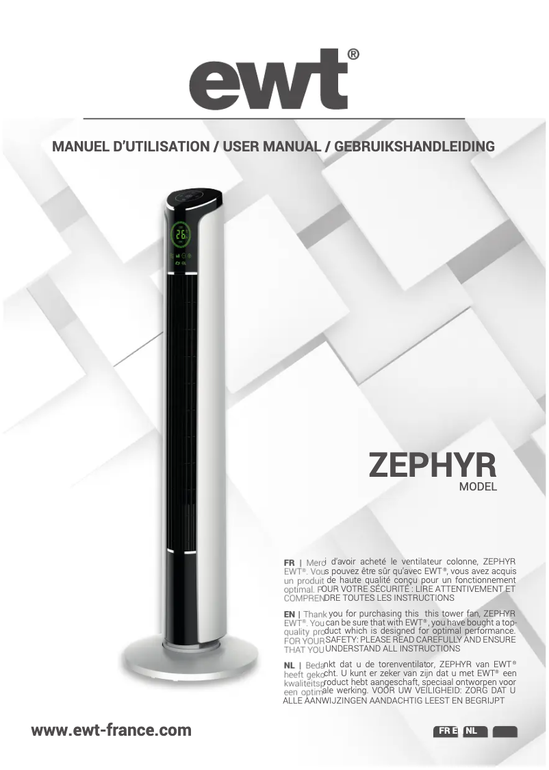 Image de la première page du manuel de l'appareil ZEPHYR