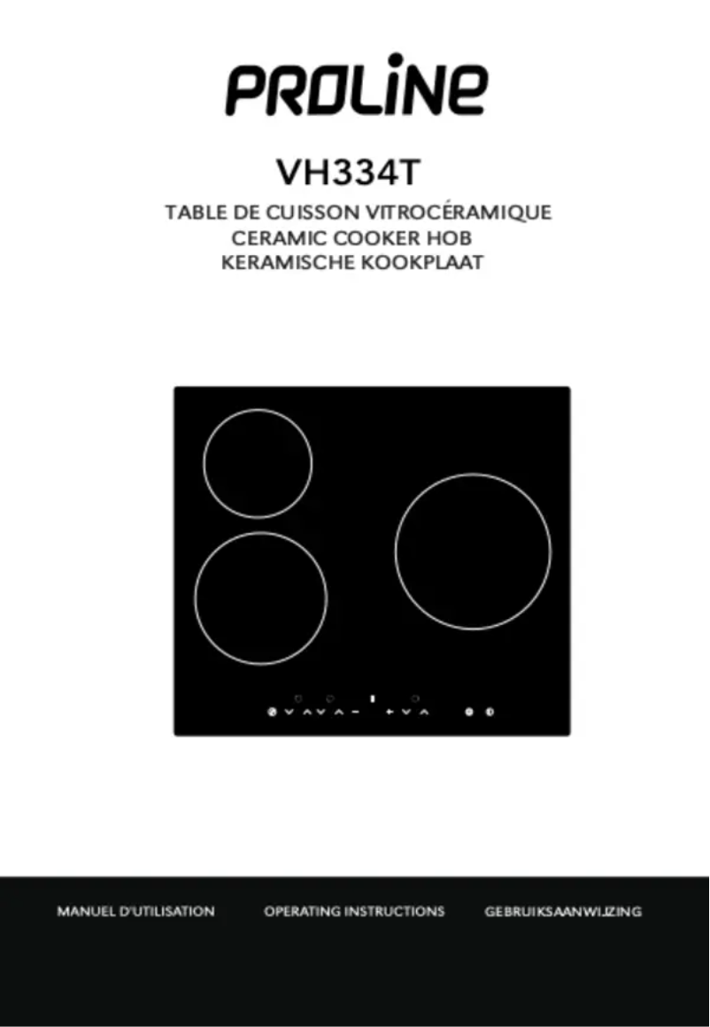 Page 1 de la notice Manuel utilisateur Proline VH334T