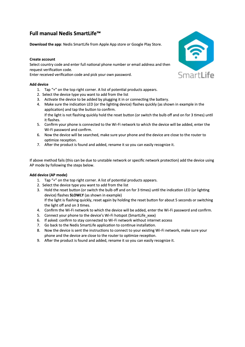 Page n°1 - Manuel utilisateur Nedis WIFICI10CWT
