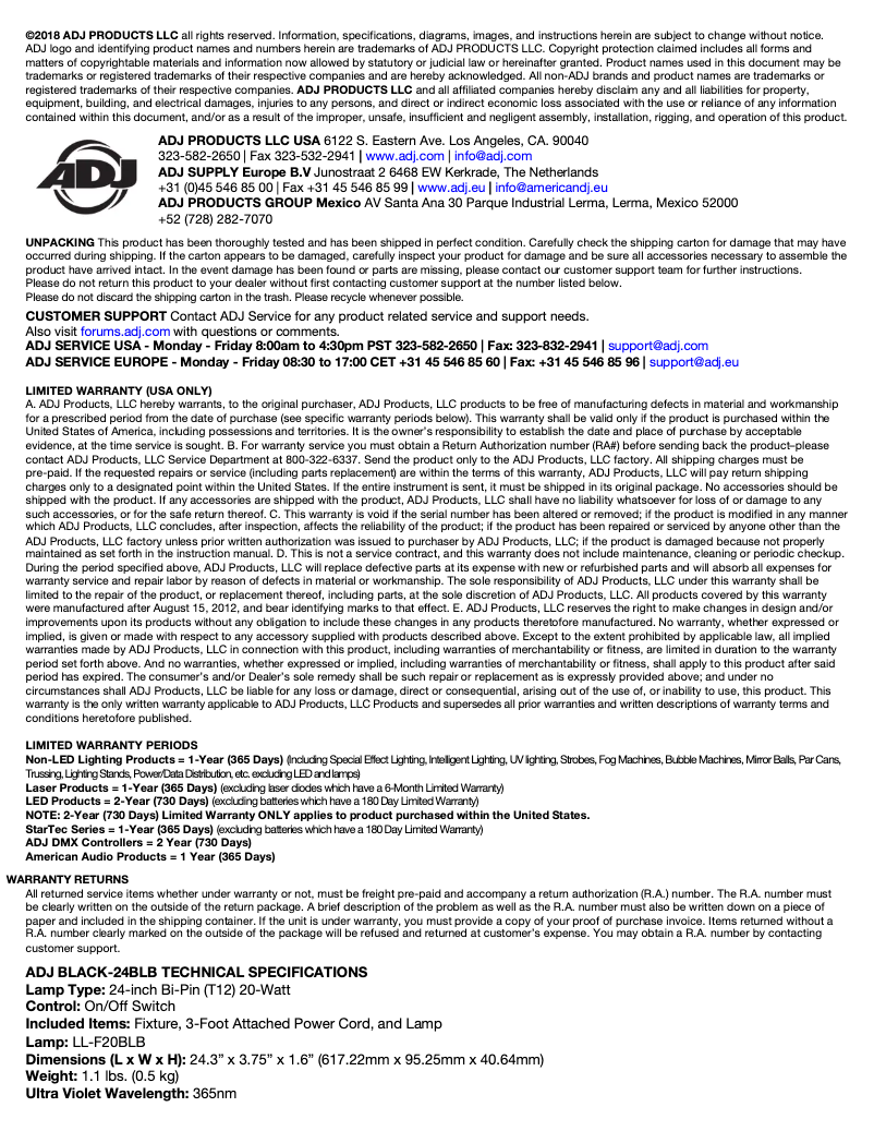 Image de la première page du manuel de l'appareil LL-F20BLB