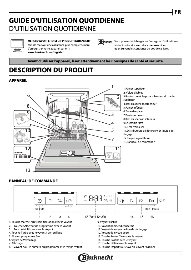 Image de la première page du manuel de l'appareil BFO 3T323 P6M X