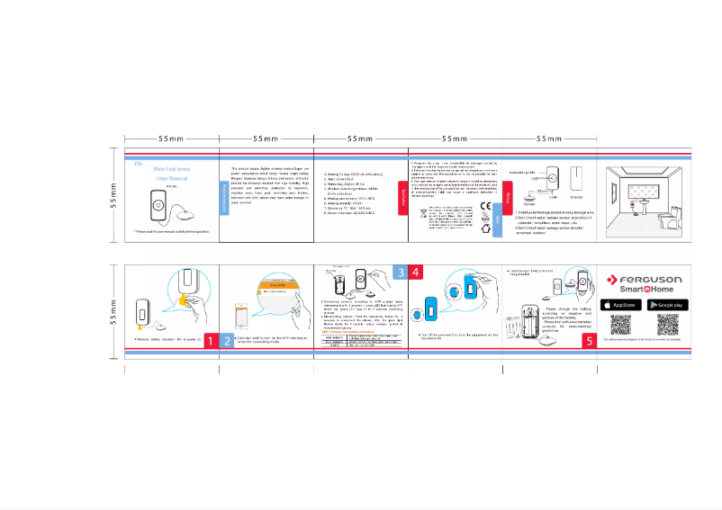 Page 1 de la notice Manuel utilisateur Ferguson SmartHome Water Leak Sensor FS1WL