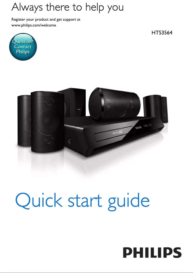 Imagen de la primera página del manual del dispositivo HTS3564