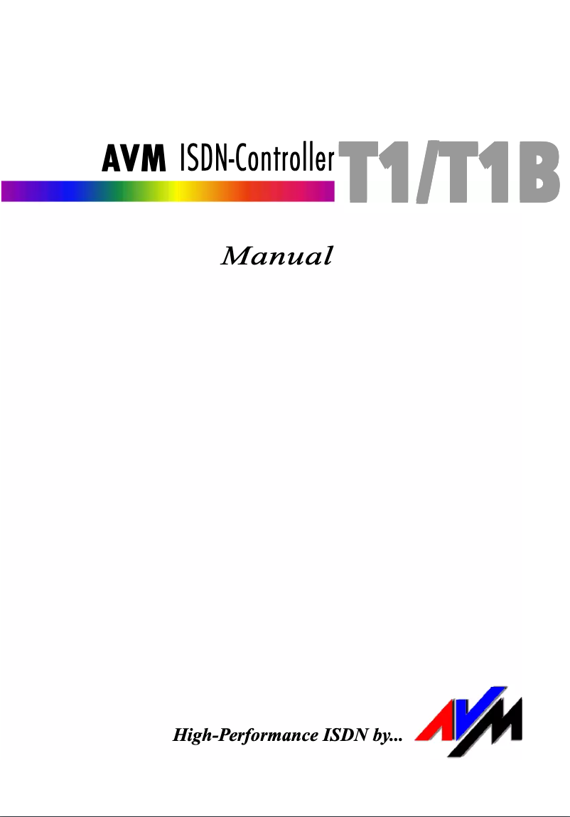 Image de la première page du manuel de l'appareil ISDN-Controller T1-B