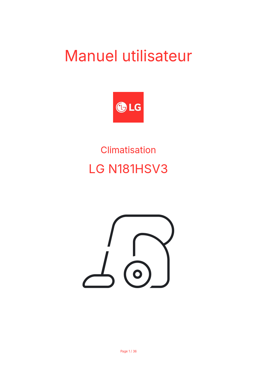 Page n°1 - Manuel utilisateur LG N181HSV3