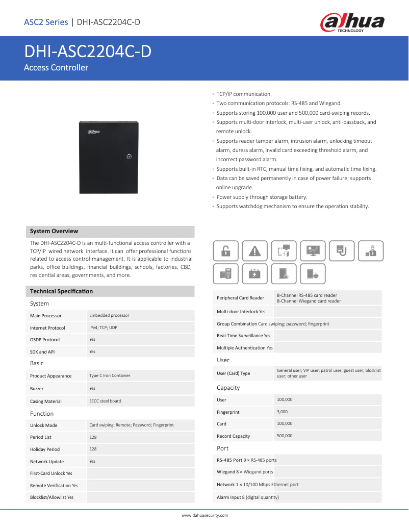 Image de la première page du manuel de l'appareil ASC2204C-D