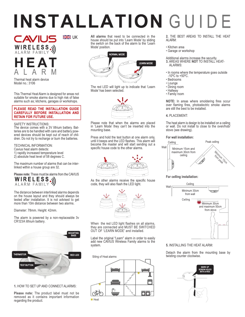 Page 1 de la notice Manuel utilisateur Kidde CV3106