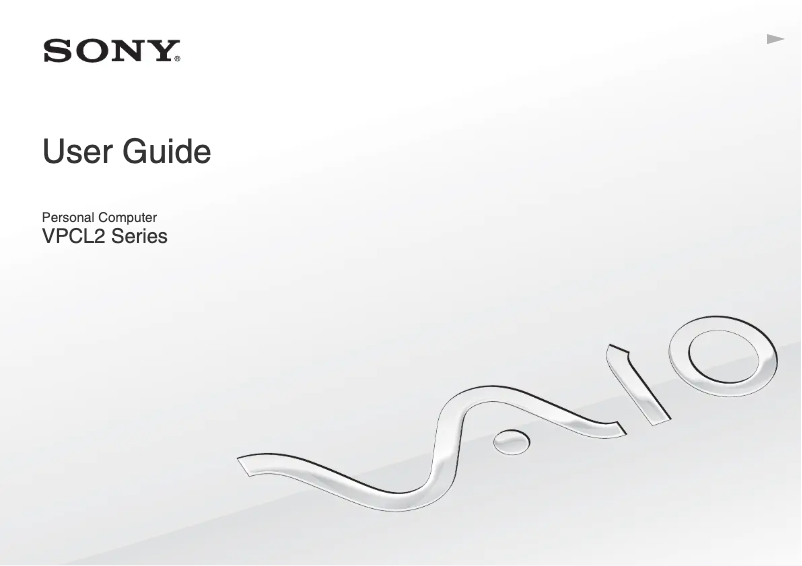 Page n°1 - Manuel utilisateur Sony Vaio VPCL22SFX